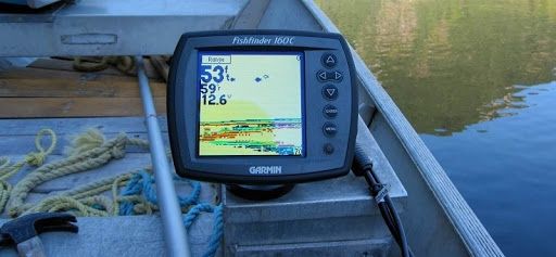 A garmin finding device while fishing