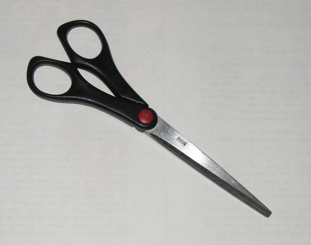 Image of a Scissor laying on the table