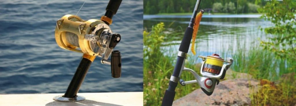 displaying image of two fishing rods